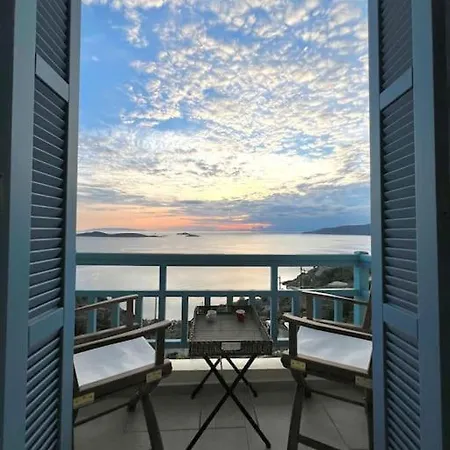 Grand Blue Balcony- Island House By Hostandros Дом отдыха *