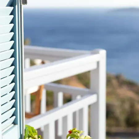 Grand Blue Balcony- Island House By Hostandros